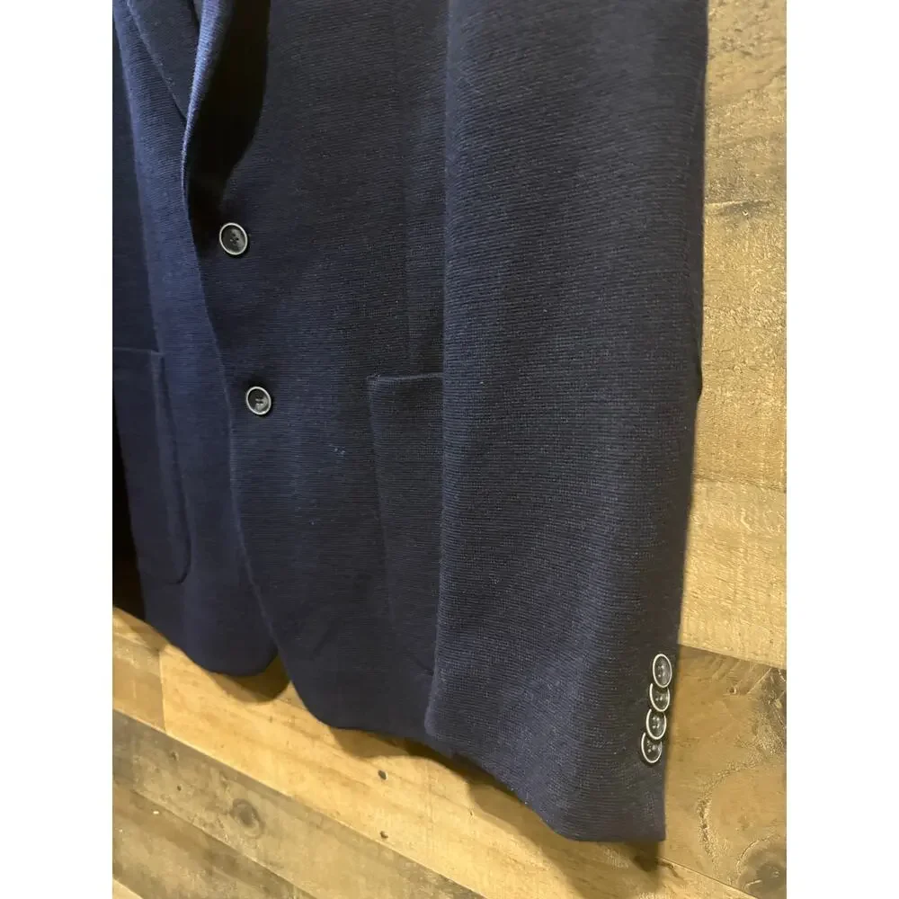 Unbranded Blue Suit Coat with Zip-Up Winter Lining – Size Large Mens